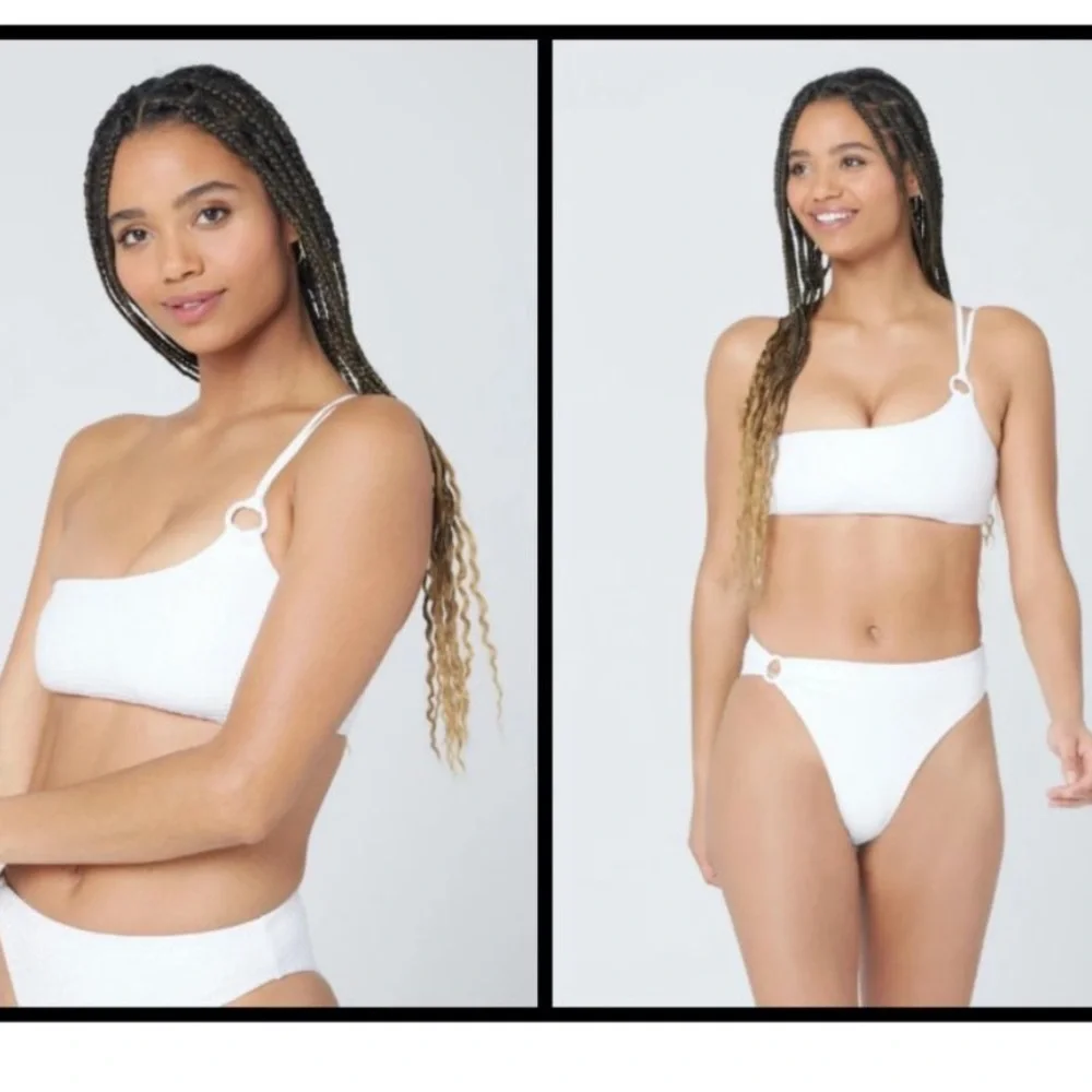 NEW! LSpace Set Indiana top and Jones Bottom Bitsy in gloss white gator - Picture 7 of 15